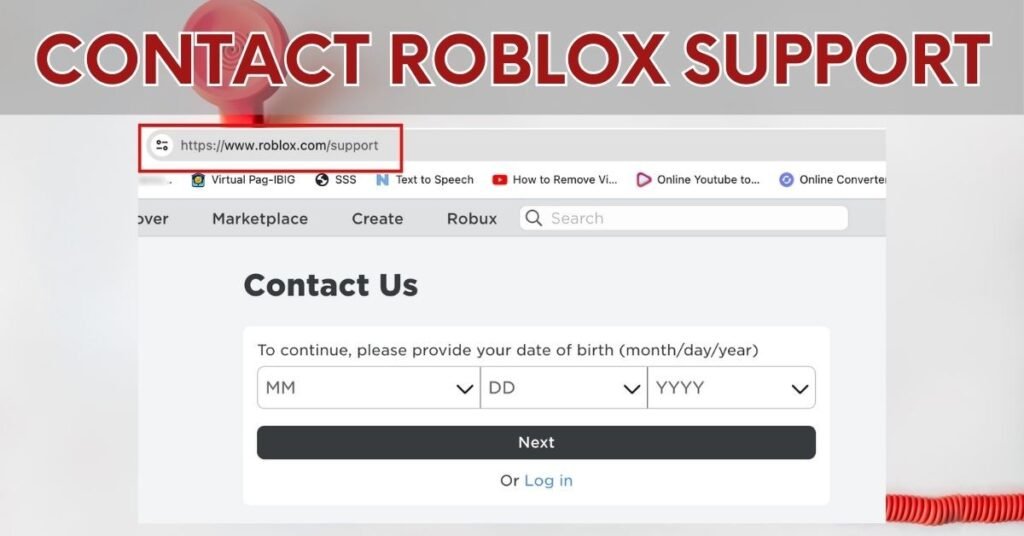 Contact Roblox Support
