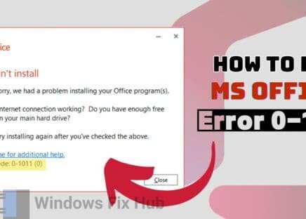 How to Fix Microsoft Office Error 0-1011