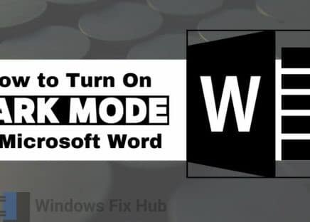 How to Turn On Dark Mode in Microsoft Word COVER