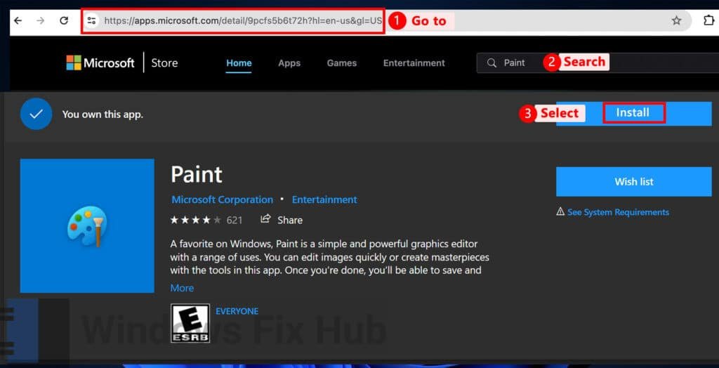 Get Paint from Microsoft Store