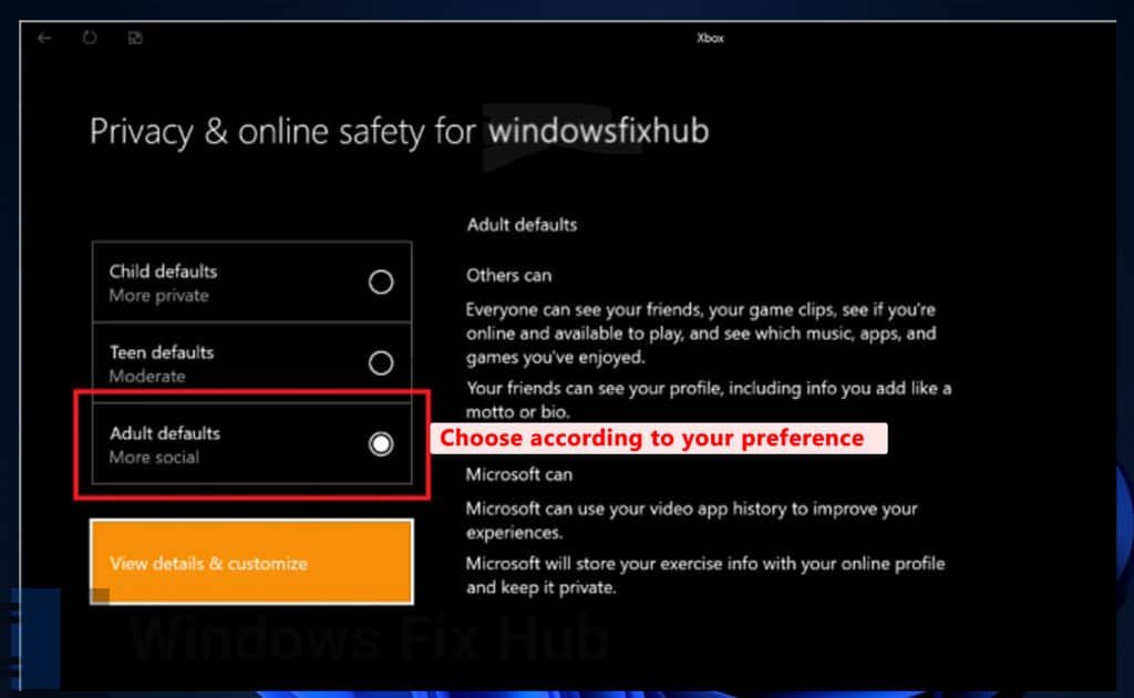 Privacy and online safety in Xbox