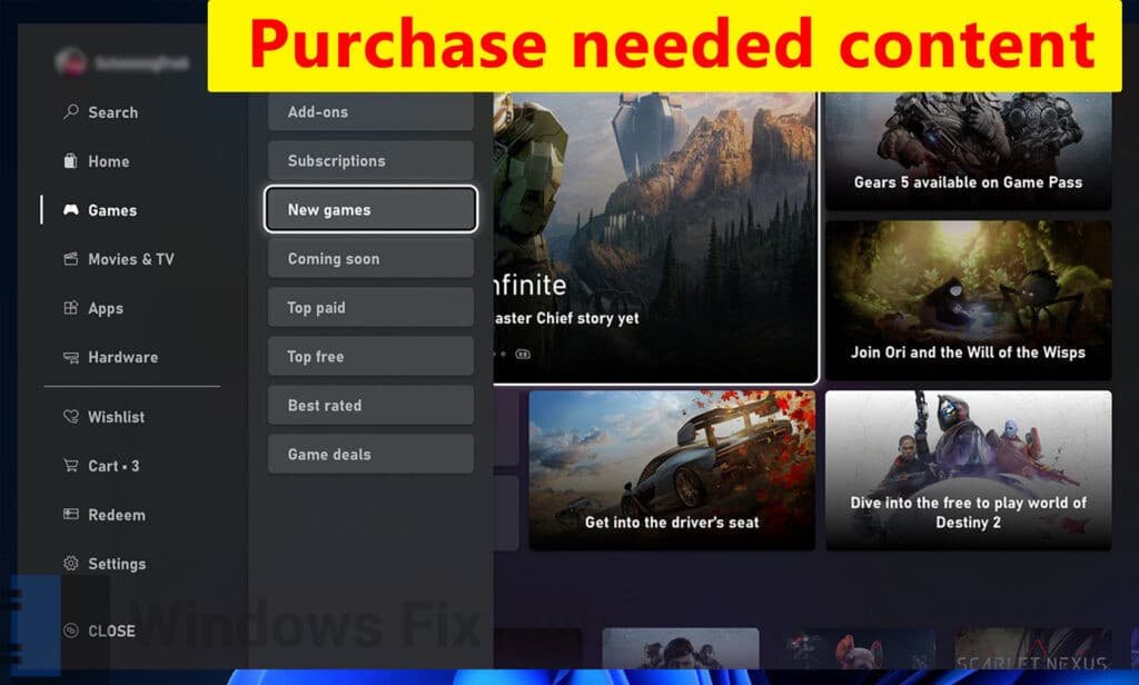 Purchase Content on Xbox.com