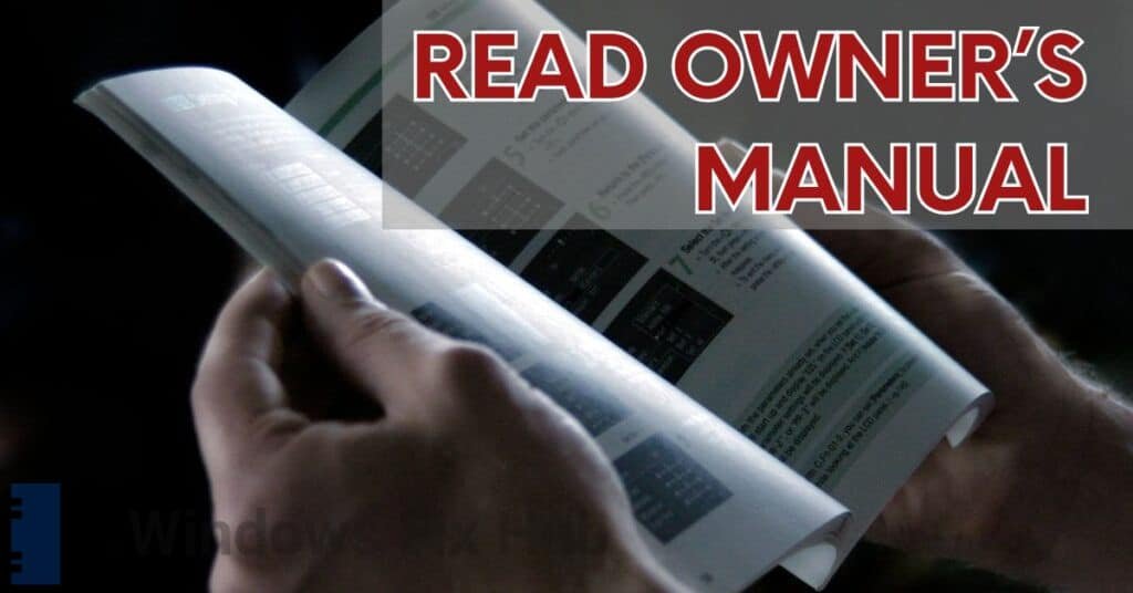 Read owner's manual