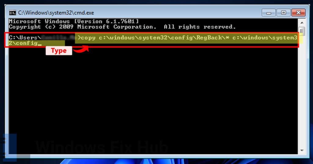 Restore the Windows Registry using CMD