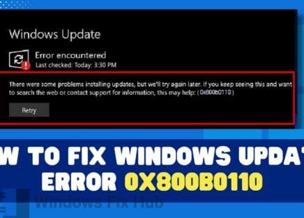 How to Fix Windows Update Error 0x800b0110