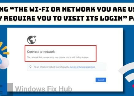 The Wi-Fi or network you are using may require you to visit its login page