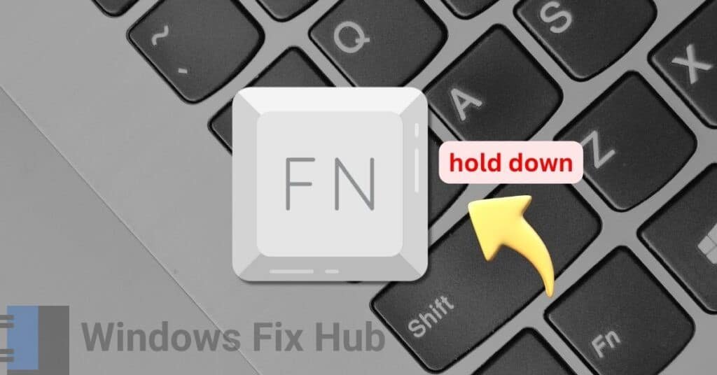 Hold down FN key