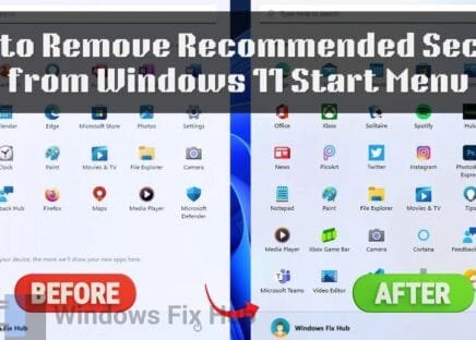 How to Remove Recommended Section from Windows 11 Start Menu