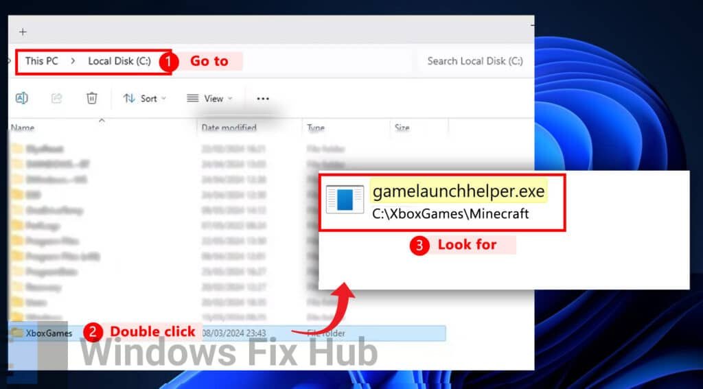 Look for GameLauncherHelper.exe of Minecraft