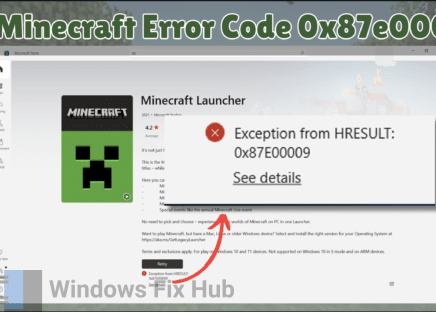 Minecraft Launcher Not Installing Error Code 0x87e00009
