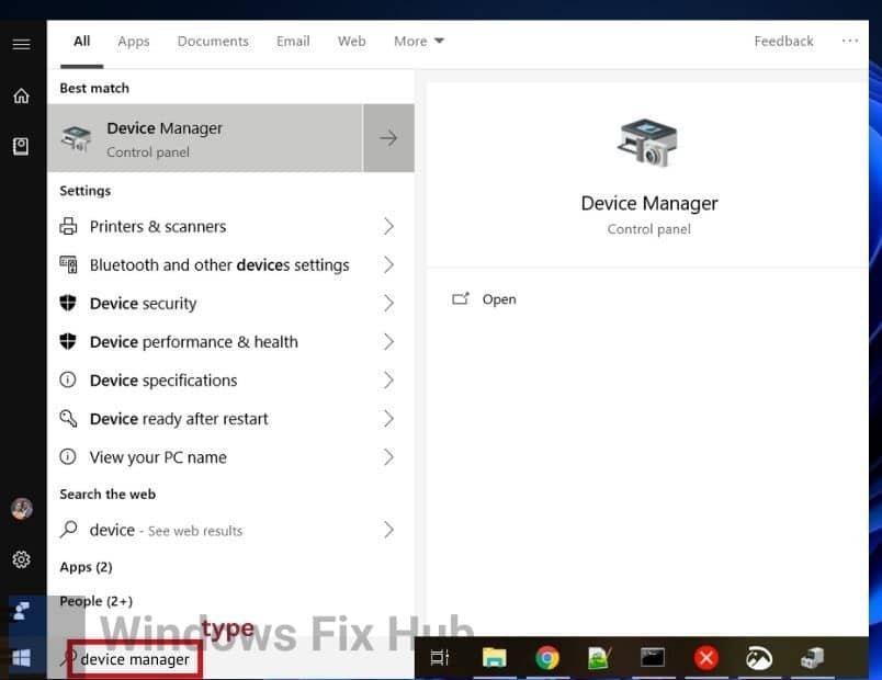 Type device manager