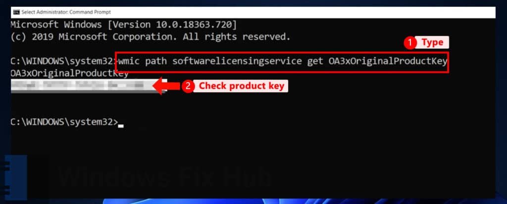 Check Product Key Using Command Prompt