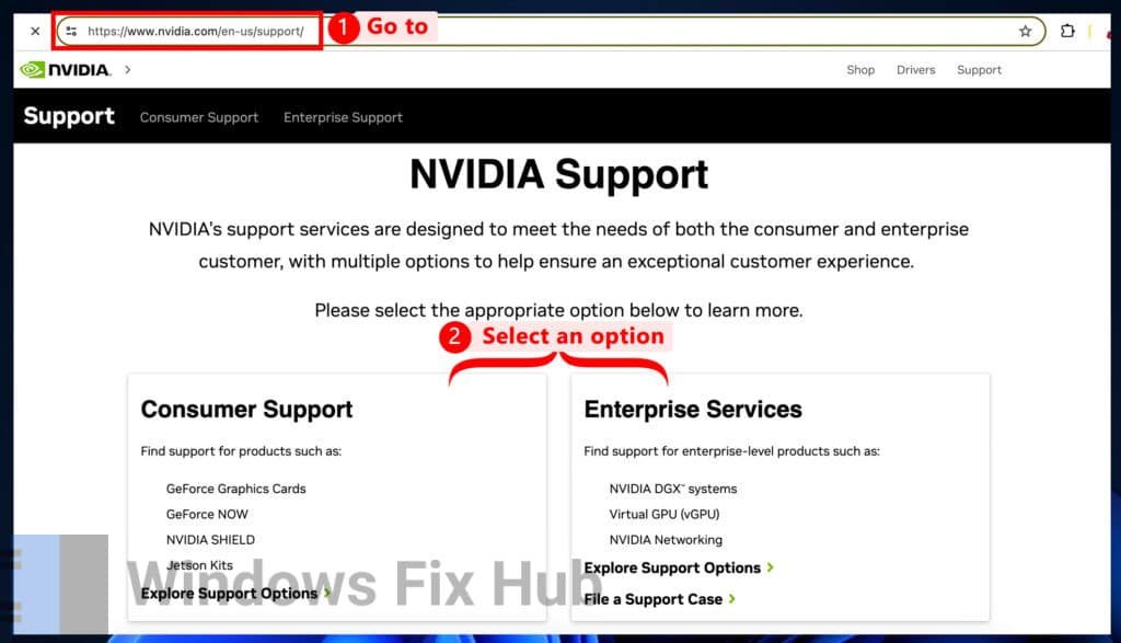 Contact NVIDIA Support