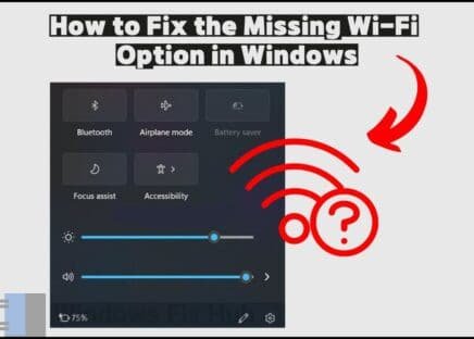 How to Fix the Missing Wi-Fi Option in Windows