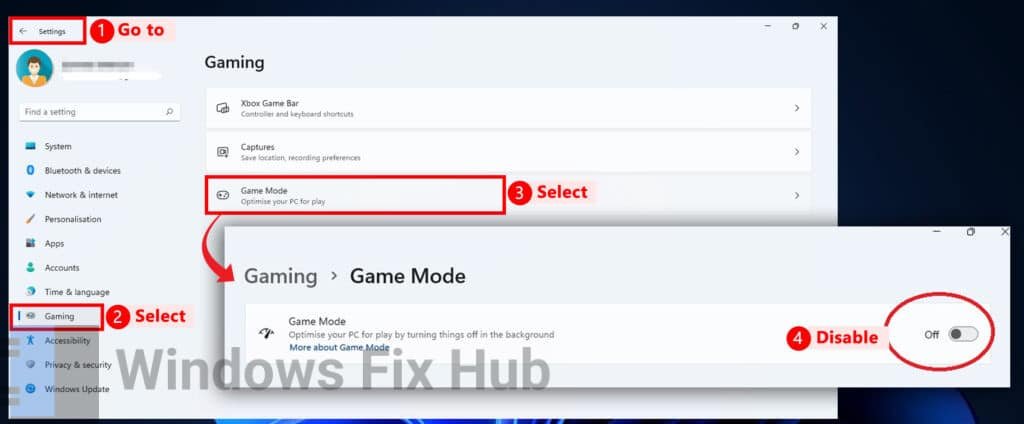 Disable Windows Game Mode