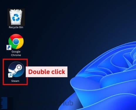 Double click Steam app shortcut in Desktop