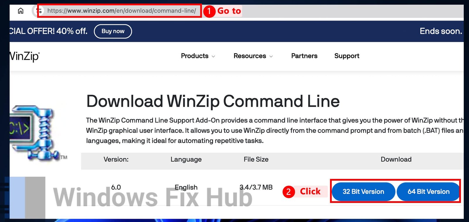 Download WinZip Command Line utility