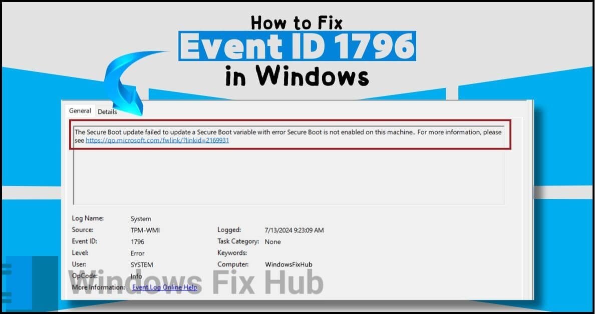 How to Fix Event ID 1796 in Windows