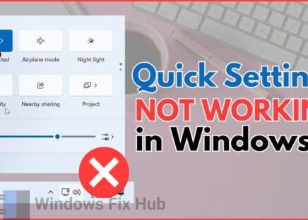 How to Resolve Quick Settings Not Working in Windows 11