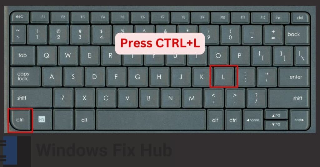 Press CTRL+L on your keyboard