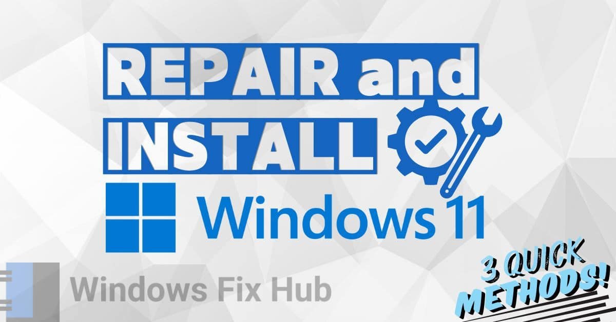 Repair Install Windows 11