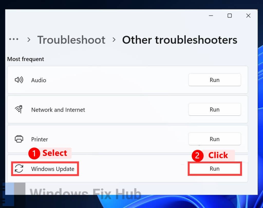 Windows Update Troubleshooter